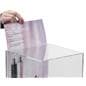 Tabletop acrylic display box with label & top loading graphic insert