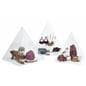 Acrylic pyramid box designed to sit counter top