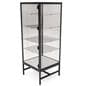 Glass showcase tower in black
