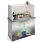 Portable acrylic display counter with graphics and eco-friendly design