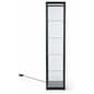 glass curio cabinet display tower with four tiers