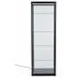 four tier black glass curio display cabinet