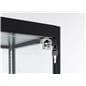 locked black glass curio display cabinet
