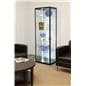 personal or commercial use black glass curio display cabinet 