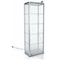 hinged full glass narrow display showcase door