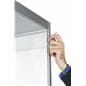 full glass narrow display showcase with cut-to-size silicone edging