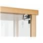 glass curio cabinet display corner lock