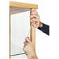 tall glass display cabinet with cut-to-size silicone