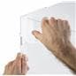 Folding plastic display cube with tool-free assembly