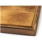 Tall wood and glass countertop display case with parawood base