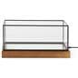 LED glass tabletop display box with illuminated base panel