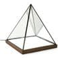 Lighted pyramid glass box with LED illuminated panel