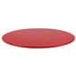 20" red DCR series round plastic display case base with 0.5" thickness