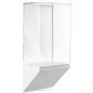 Wedge pedestal museum wall case with acrylic vitrine