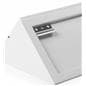 Wedge pedestal museum wall case with z-brackets