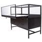 Glass showcase display cabinet with lockable display area