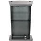 Digital podium with fixed shelf
