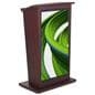 Digital podium with beautiful wood grain texture