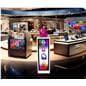 Pedestal display with digital sign plays videos, slide shows and GIFs