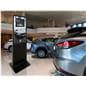 Digital display advertising floor stand with a weight of 100lbs