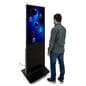 Digital display advertising floor stand with non-touch capabilities