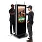 Double-sided digital vertical touchscreen kiosk with steel material