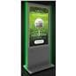 Interactive Digital Display showcasing the illumination feature that will fill up a dark room with any color of your choice