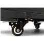 Rotating touch screen digital signage with locking caster wheels for easy portability