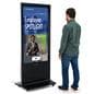 Advertising multimedia kiosk with IR touch screen LCD technology