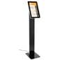 Touchscreen pedestal stand with slim profile
