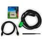 LED poster display kit includes an HDMI cable, power cord, antenna, and USB stick