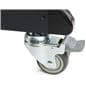 Touch screen digital signage with motorized lift and four caster wheels 