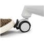 Interactive digital flipchart display with locking caster wheels