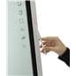 Interactive digital flipchart display with magnetic pen placement