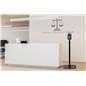 Adjustable height temperature kiosk with sleek and minimal design