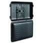 Outdoor TV enclosure with an ASA coating for long term and effective strength and UV resistance