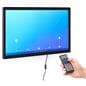 Commercial display monitor being interacted with via the included remote control