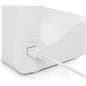 Horizontal touch screen display floor stand with easily accessible cord plug and power switch