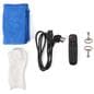 Touch screen interactive kiosk with included remote, keys, microfiber cloth, and power cord