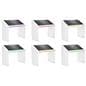 Edge lit horizontal touch screen kiosk showcasing purple, red, yellow, teal, orange, and green LED light color settings
