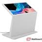 Touch screen interactive kiosk with optional customizable graphic add on