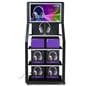 Product display shelves with four tiers 