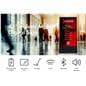 Indoor Mobile Digital Signage A-Frame with rechargeable battery, wifi, bluetooth, dual speakers, portable design 