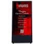 Indoor Mobile Digital Signage A-Frame showcasing an image of a drink menu for a winery