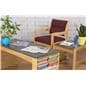 Light Oak Magazine Coffee Table, 21" Overall Height