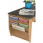 Medium Oak Magazine Coffee Table, 46.5" Overall Width