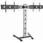 Dual Screen Floor Stand, Holds 88lbs Per Bracket
