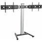 Dual Screen Floor Stand w/ 2 Casters