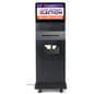 Floor standing suggestion box with video screen and steel material