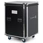 Three-sided digital signage totem with included storage case